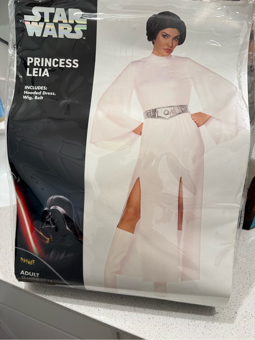 Star Wars Princess Leia Costume in White with Silver Belt